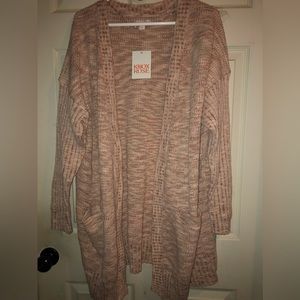 Knox Rose NWT boyfriend style taupe cardigan sweater sizes 1x,3x4x